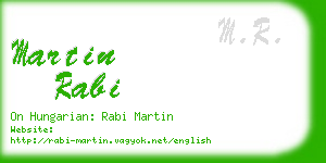 martin rabi business card